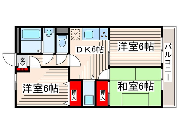 ウエストアロームの物件間取画像