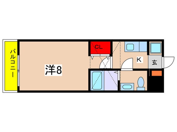 ドミール読売ランド前の物件間取画像