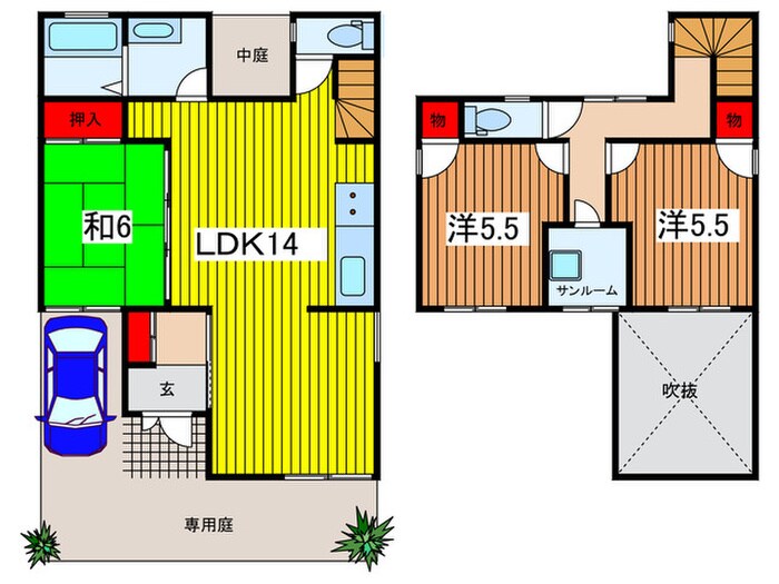 北浦和戸建の物件間取画像