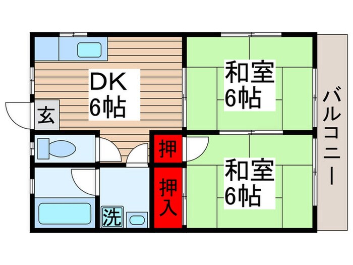 第２フラワ－ハイツの物件間取画像