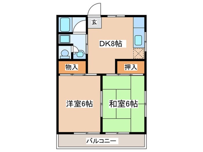 リバティヒルズの物件間取画像