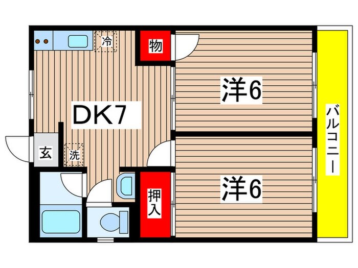 ニュークレセントビルＡの物件間取画像