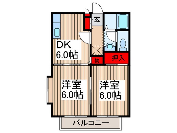 サンヴェ－ルⅡの物件間取画像