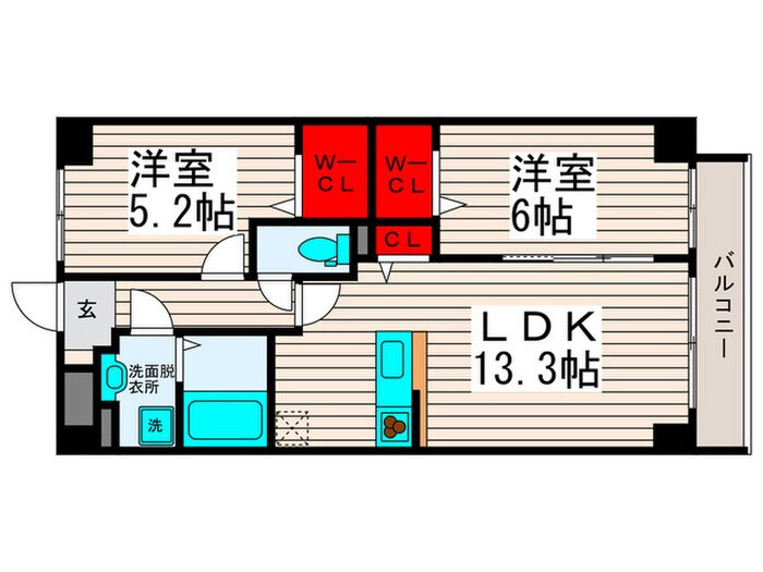 ソフィアコ－ト扇の物件間取画像