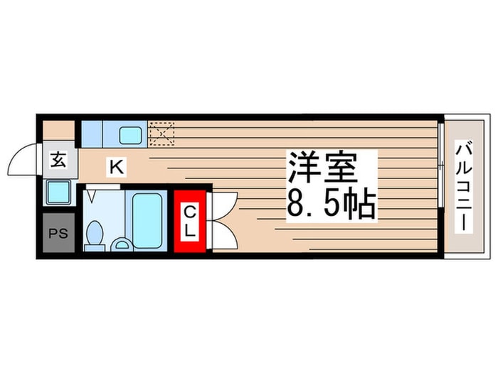 カーサ第三宇喜田5号棟（202）の物件間取画像