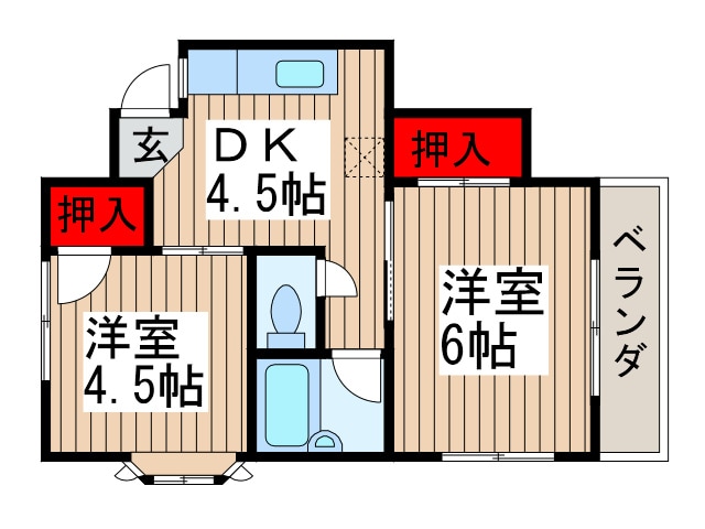 ハイツ斉木の物件間取画像