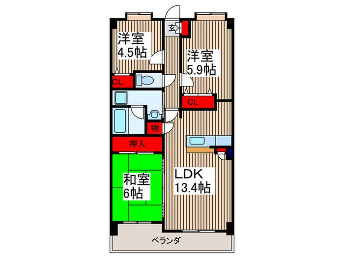 プレイヤ－ド戸田の物件間取画像