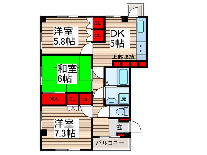 ＦＫハイツの物件間取画像