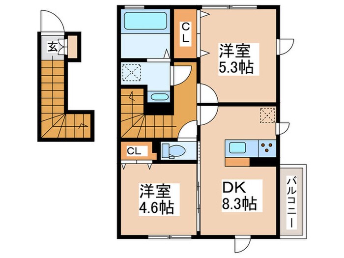 クレールコートの物件間取画像