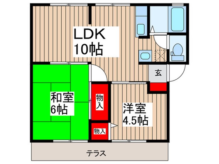 コーポ・シャトル　A棟の物件間取画像