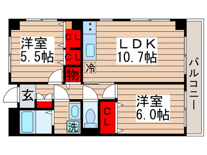 川福マンションの物件間取画像