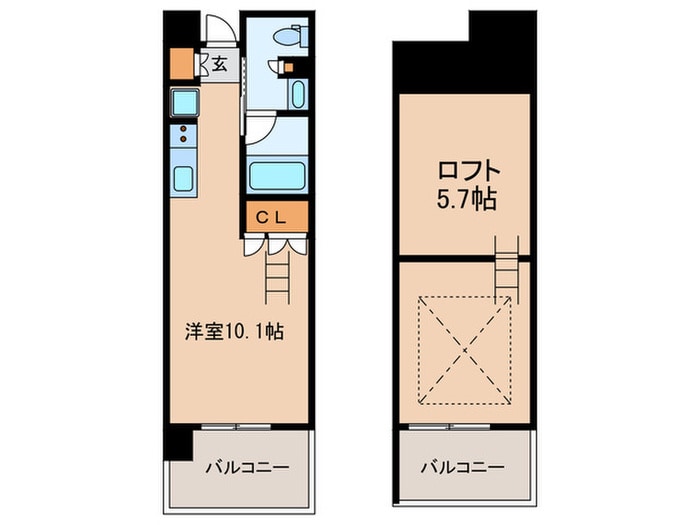 プライムメゾン早稲田通りの物件間取画像