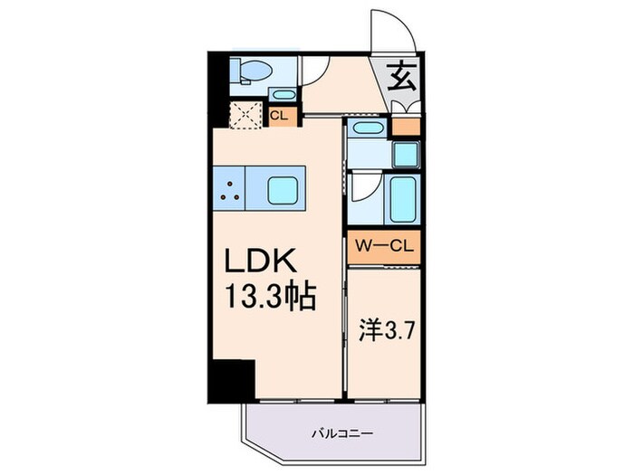 ザ・パークハビオＳＯＨＯ祐天寺の物件間取画像