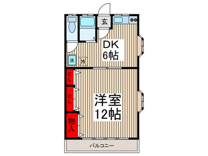 クレールユーの物件間取画像