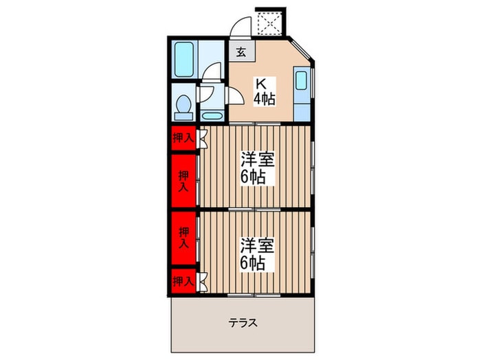 コーポフラノの物件間取画像