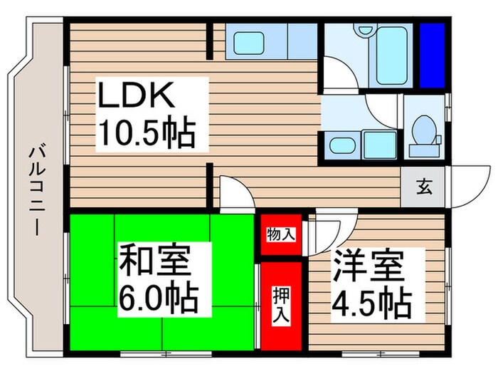フラワーマンションの物件間取画像