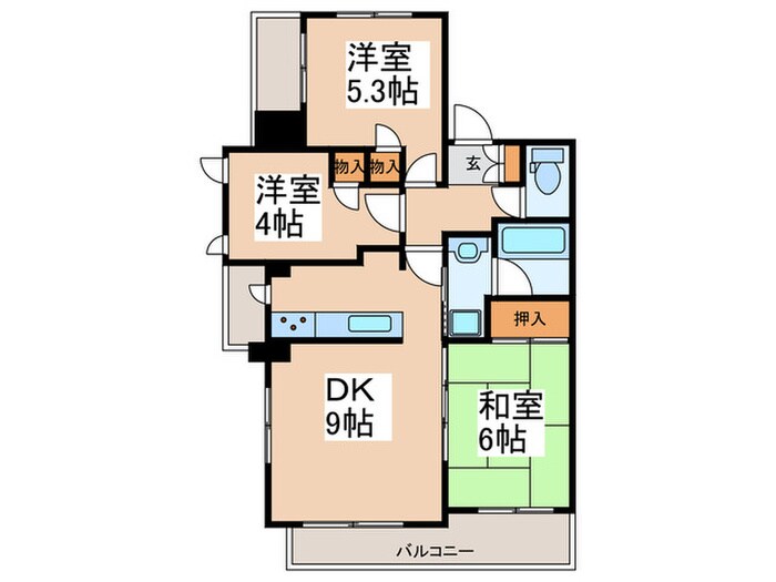 ﾅｲｽ・ｴｽ・ｱﾘｰﾅ川崎駅前通（401）の物件間取画像