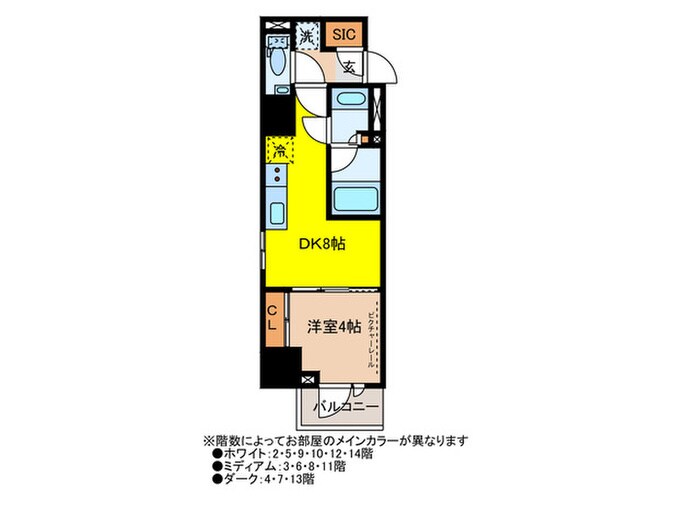 ザ・パークハビオ五反田の物件間取画像