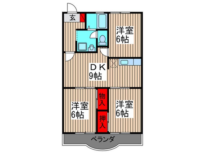 藤倉ハイツの物件間取画像