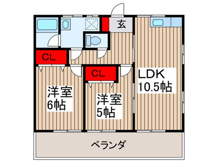 ホワイトハイツ栗原の物件間取画像