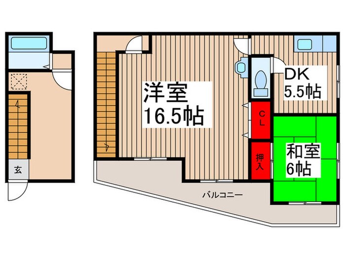 深澤荘　（２Ｆ）の物件間取画像