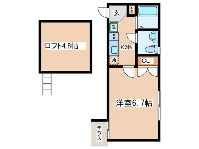 キャスルつつじヶ丘の物件間取画像