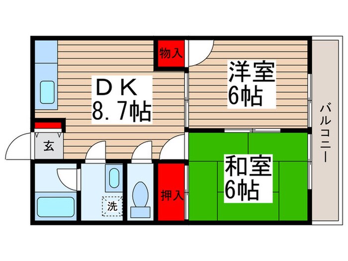 ロイヤルビューティーの物件間取画像