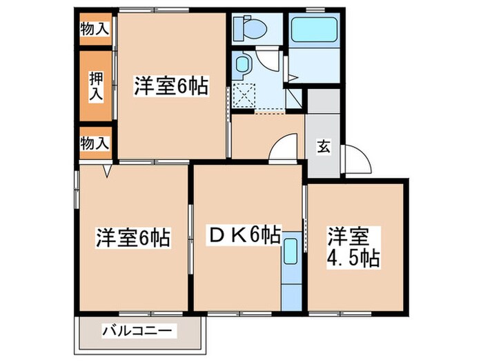 湘南サンモ－ルＡの物件間取画像