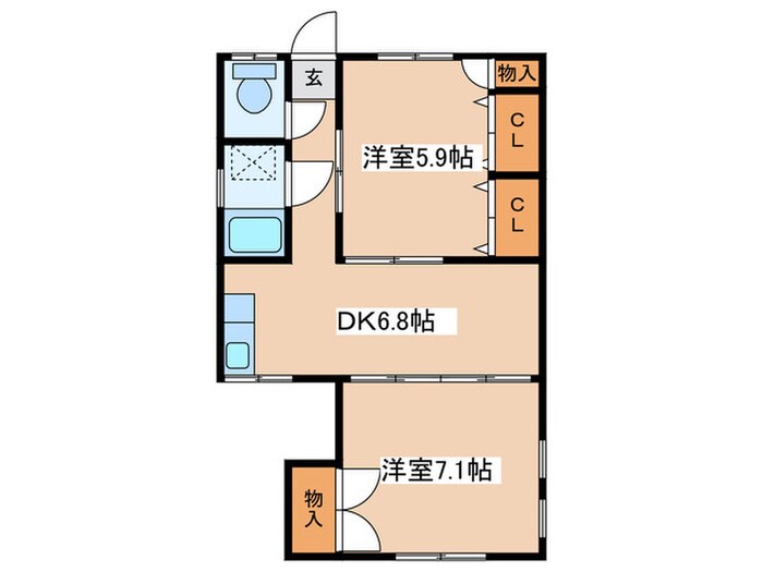 千代荘の物件間取画像