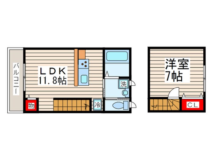 FELICE　HAZAWAの物件間取画像