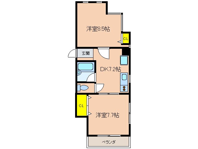 月村マンションＮｏ．２５の物件間取画像