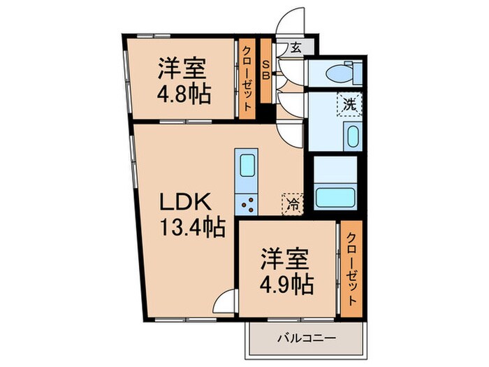 Grand Peak Wasedaの物件間取画像