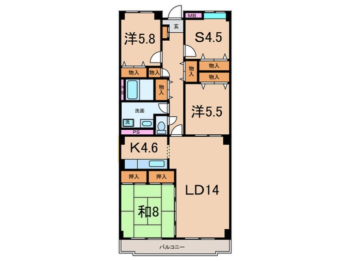 第５寿美家ビルの物件間取画像