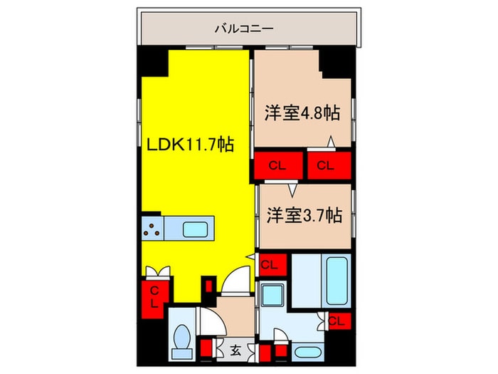 ラグゼナ日本橋の物件間取画像