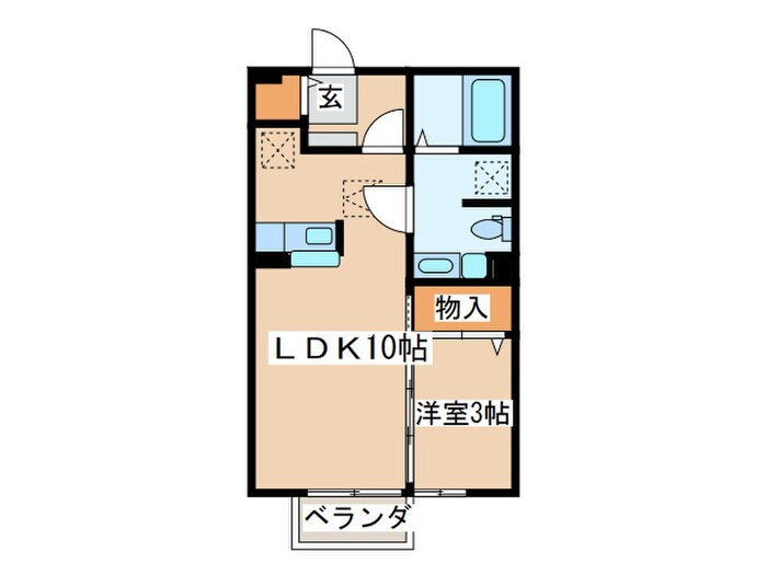 メゾンドコンフォ－ルの物件間取画像