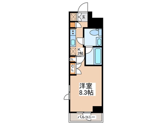 ｱｸｻｽ桜上水ｱｼﾞｰﾙｺｰﾄ(305)の物件間取画像