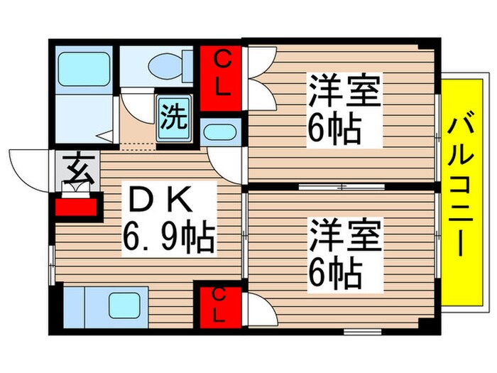 メゾンドボナールの物件間取画像