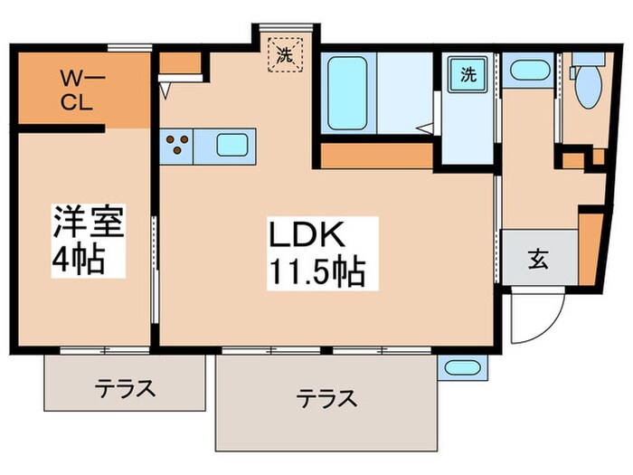 河村貸家（東６）の物件間取画像