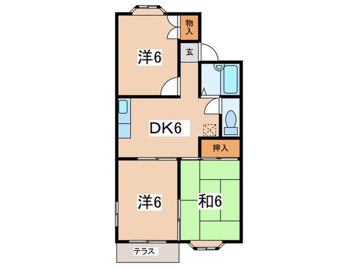 バードハイムⅠの物件間取画像