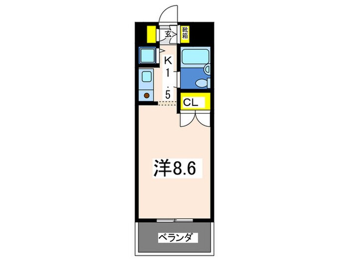 ﾊﾟ-ｸ･ﾉｳﾞｧ伊勢佐木長者町(906)の物件間取画像