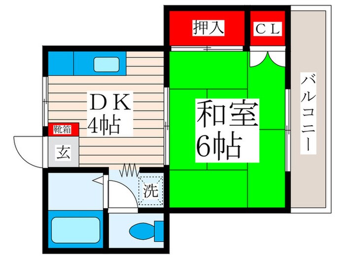 宇田川ハイツⅡの物件間取画像