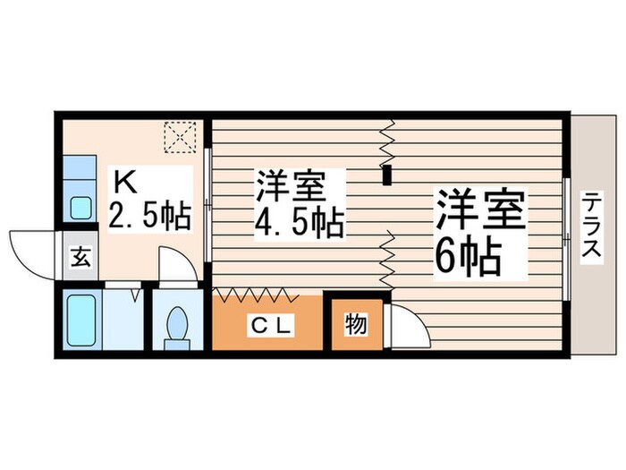 サニ－ハイツＳ棟の物件間取画像