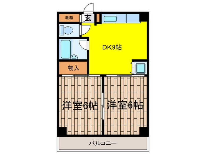 パピヨン大南の物件間取画像