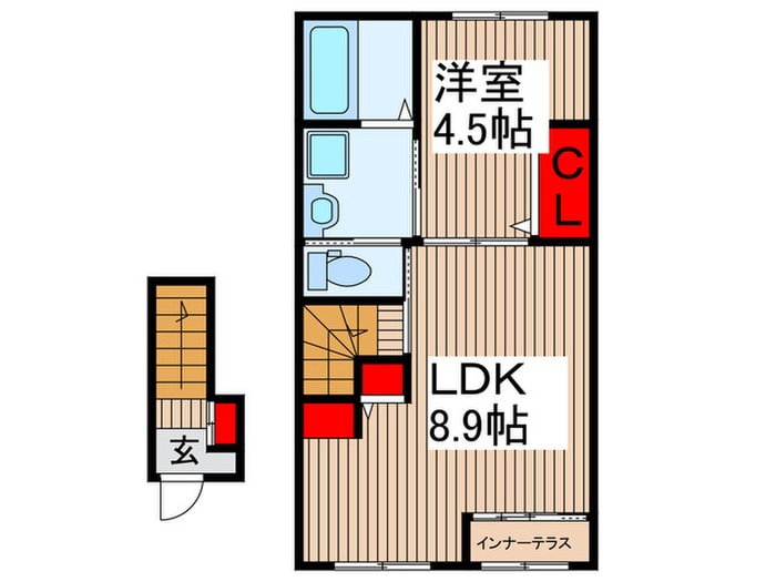 仮)所沢市西新井町ｽﾀｰﾃﾗｽⅡの物件間取画像