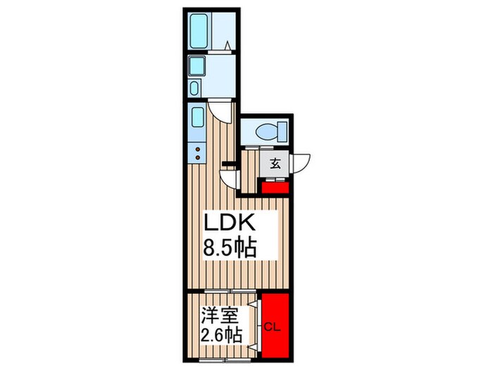 仮）ＫＩＳ北越谷アパートの物件間取画像