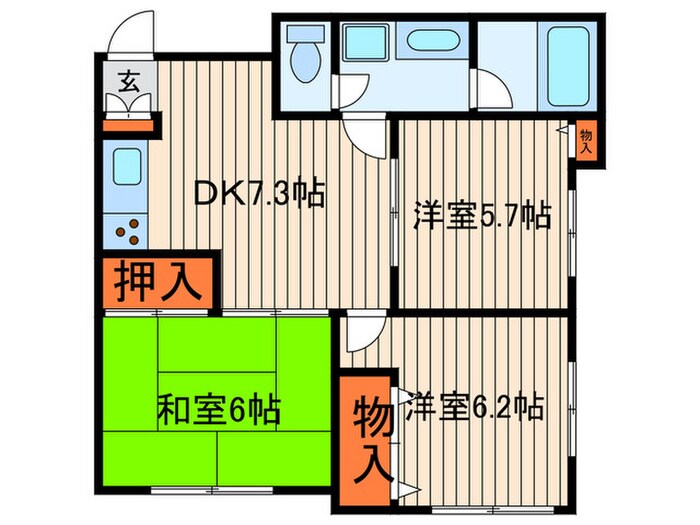 コスモ新小岩の物件間取画像