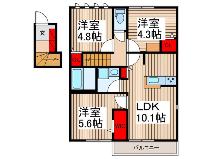 YOURMAISON峰Ⅰの物件間取画像