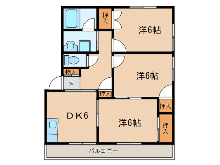 レーベンハイム21　B棟の物件間取画像