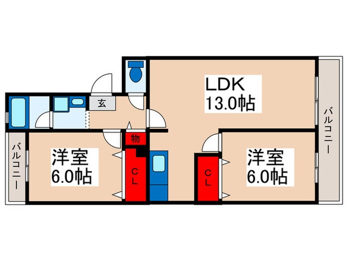 SUNNCITY HIKOTA  B-3の物件間取画像