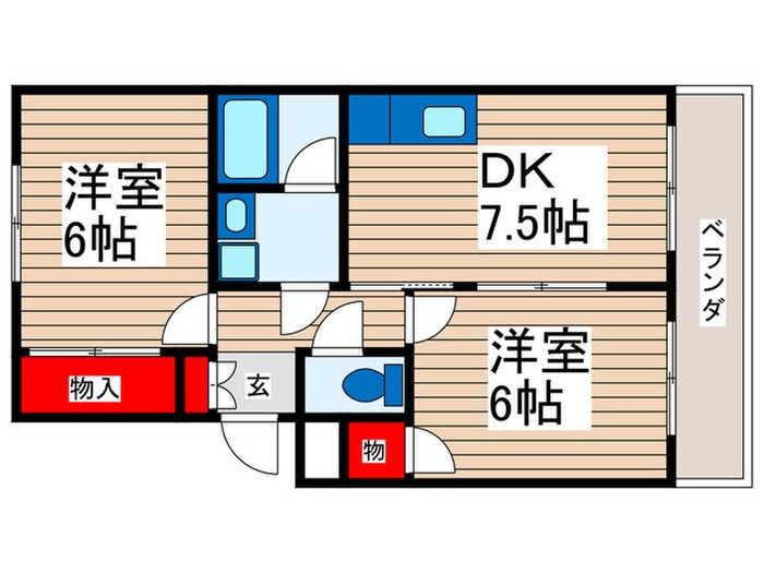 SUNCTY HIKOTA  C-2の物件間取画像